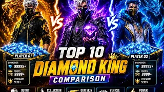 Free Fire Top 10 Diamond Kings👑💎 | Richest Players 3D Animation