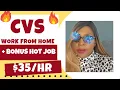 CVS Remote work from home Jobs Bonus job VITUITY spree work