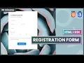 Build Mobile-First Website Responsive Registration Form HTML and CSS Tutorial in 30 minutes
