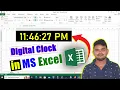 How to Make Digital Clock in Microsoft Excel Digital Clock in Microsoft Excel VBA MS Excel