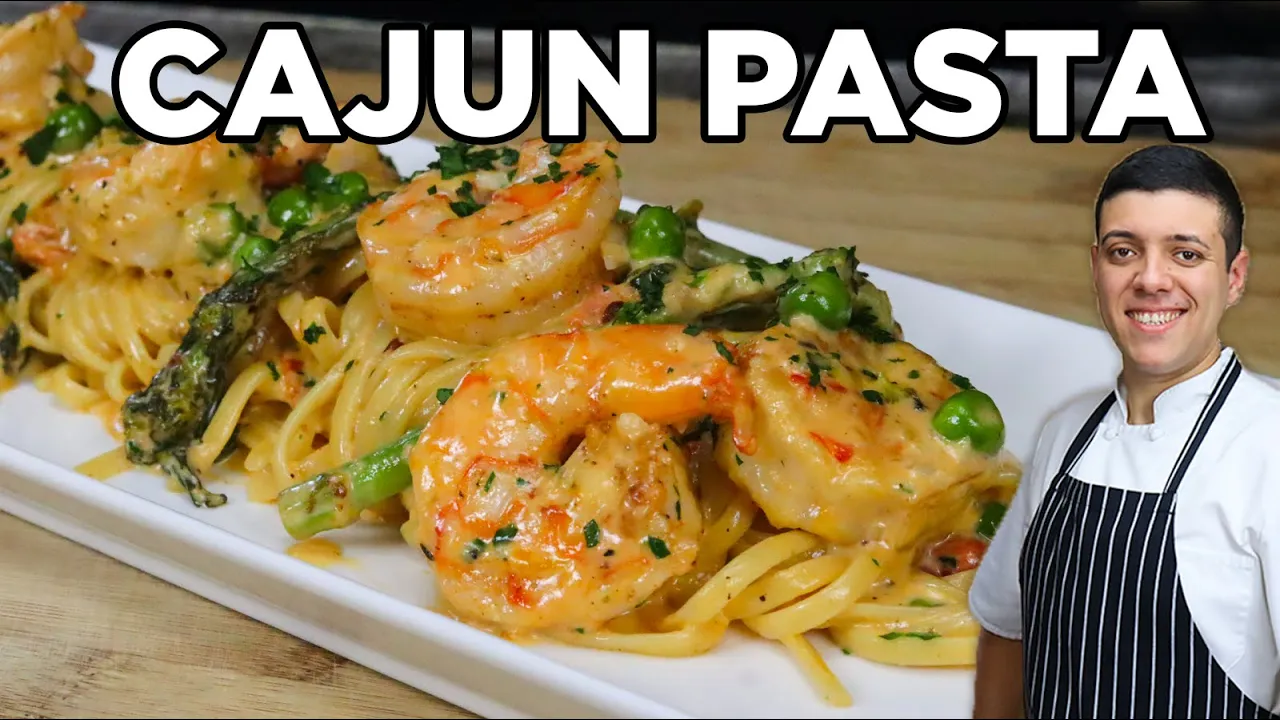 Creamy Cajun Pasta with Shrimp   Recipe by Lounging with Lenny