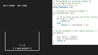 Program for length of a string using recursion GeeksforGeeks