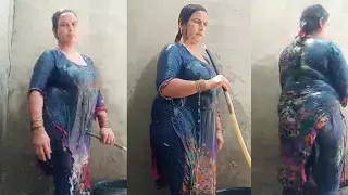My First Bathing Vlog Aunty Bathing Vlog Desi Aunty Bathing Vlog Viral 