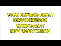 Code Review React breadcrumbs component implementation
