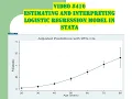 410 Estimating and Interpreting Logistic Regression Model in Stata