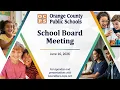 OCPS 2026-06-16 School Board Meeting