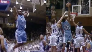 Rasheed Wallace 6 Dunks and Jerry Stackhouse 2 Dunks vs Duke Feb 2 1995