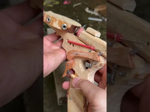 Wooden guns | the art of crafting with wood is truly fascinating#diy #bambooart #craft