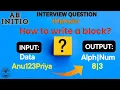 Mphasis Write Block to Count alphabets Numbers - Abinitio Interview Qs Solved
