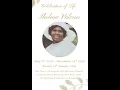 Funeral January 11 2026 Celebration of Life of Thelma Valerus
