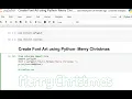 Day 172 Create Font Art using Python Merry Christmas