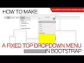 Create a Collapsed Navigation Drop Down Menu in Bootstrap