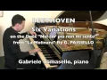 Beethoven - Six Variations on Molinara by Paisiello WoO.70 solo piano