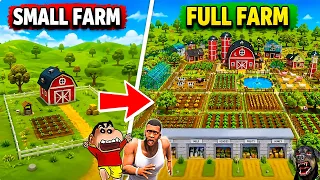 SHINCHAN UPGRADED 1$ NOOB FARM TO 87699999$ BEAUTIFUL FARM with FRANKLIN & CHOP