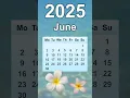 June 2025 Calendar