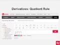 Derivatives Quotient Rule