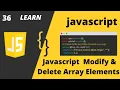 Javascript Modify Delete Array Elements Tutorial