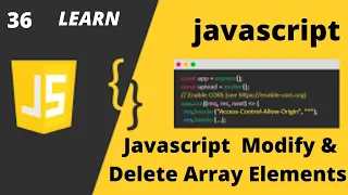 Javascript Modify Delete Array Elements Tutorial