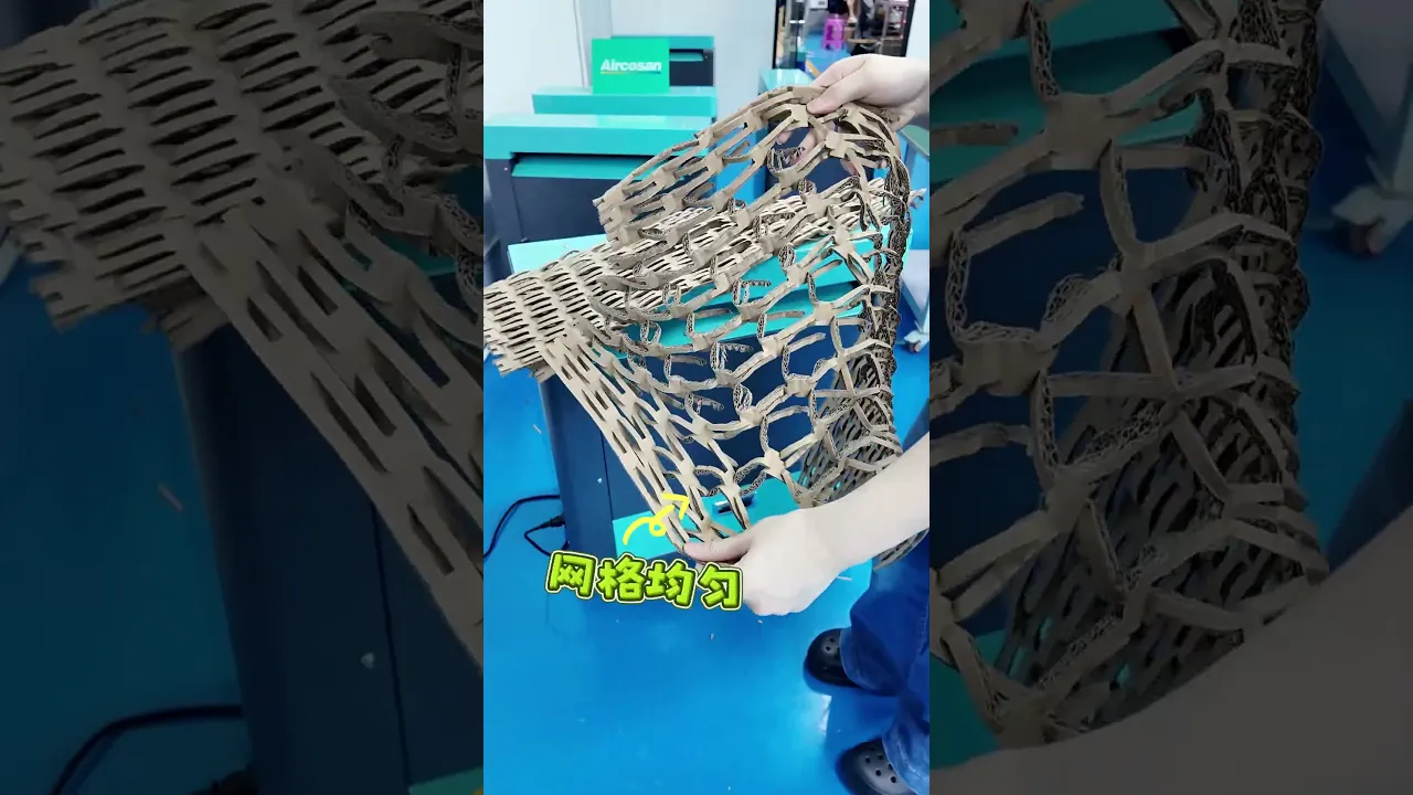 See how the honeycomb is made from Cardboard. It Transformed after Passing through
