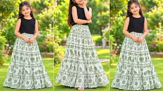 How to Make a Trendy Crop Top & 3-Tier Full Flared Skirt | Easy DIY