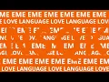 NSQK - EME x LOVELANGUAGE