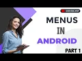 Menu in Android Options menu Context menu Pop up menu Android programming Malayalam