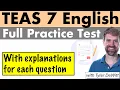 ATI TEAS 7 English Practice Test