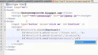 JQuery Tutorial 22 - this keyword or this selector example