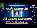 Coding Quesions Assignment - 20 CCBP NxtWave CCBP 4 0 Python Coding Python