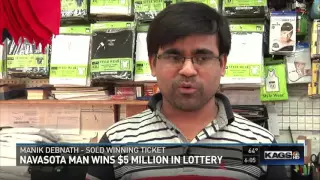 Navasota man claims 5 million Lotto Texas jackpot