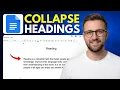 How to collapse headings in Google Docs Step By Step 2026