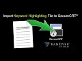 SecureCRT Keyword Highlighting Importing an INI File