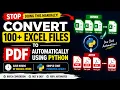Stop Saving Excel Files as PDF Manually Python Does It in Seconds