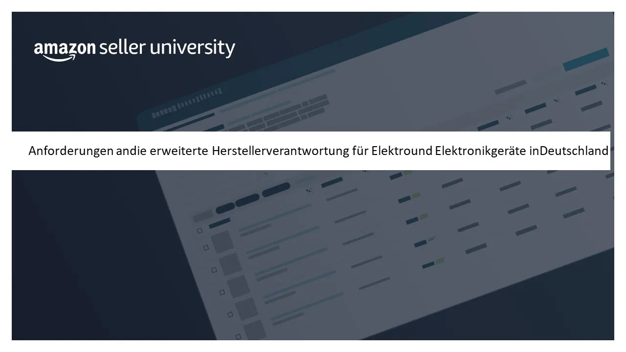 Anforderungen andie erweiterte Herstellerverantwortung für Elektround Elektronikgeräte inDeutschland