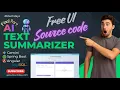AI Text Summarizer Complete Backend Free UI Gemini Spring Boot Angular MySQL AI