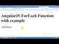 AngularJS forEach Function Example