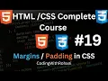 Margins and Padding in CSS HTML and CSS Complete Course CodingWithRohani