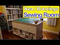 My new sewing room revealed Ikea Bunnings shelving storage solutions Part two
