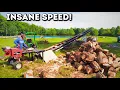 The World s Fastest single wedge Firewood Splitter - SuperSplit