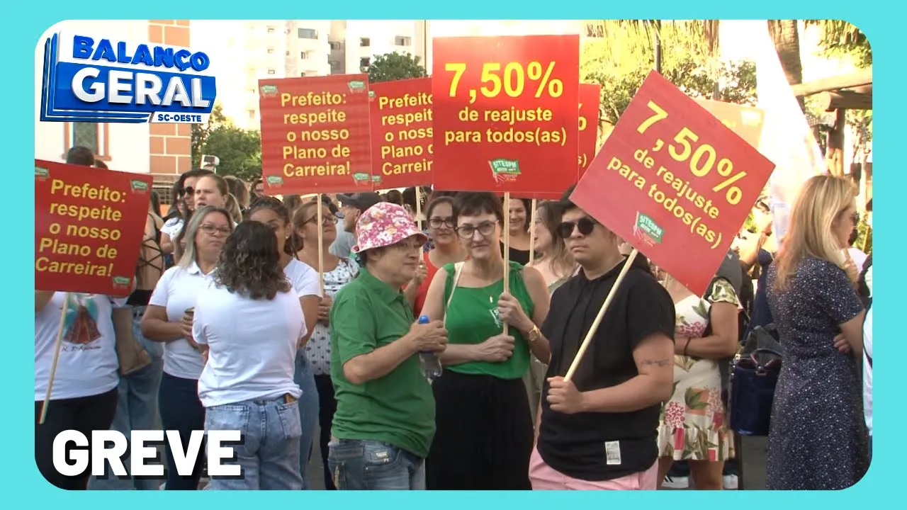 Servidores municipais de Chapecó estão em greve
