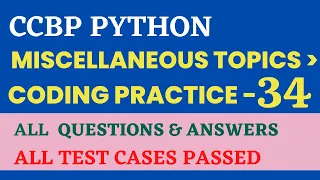 Coding Practice - 34 OOPs Miscellaneous Topics Python CCBP 4 0