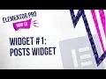 Elementor Pro Widgets Posts Widget