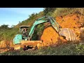 Lagu Kobelco SK030 Excavator Carving a Mountain Road | Real Work Sounds