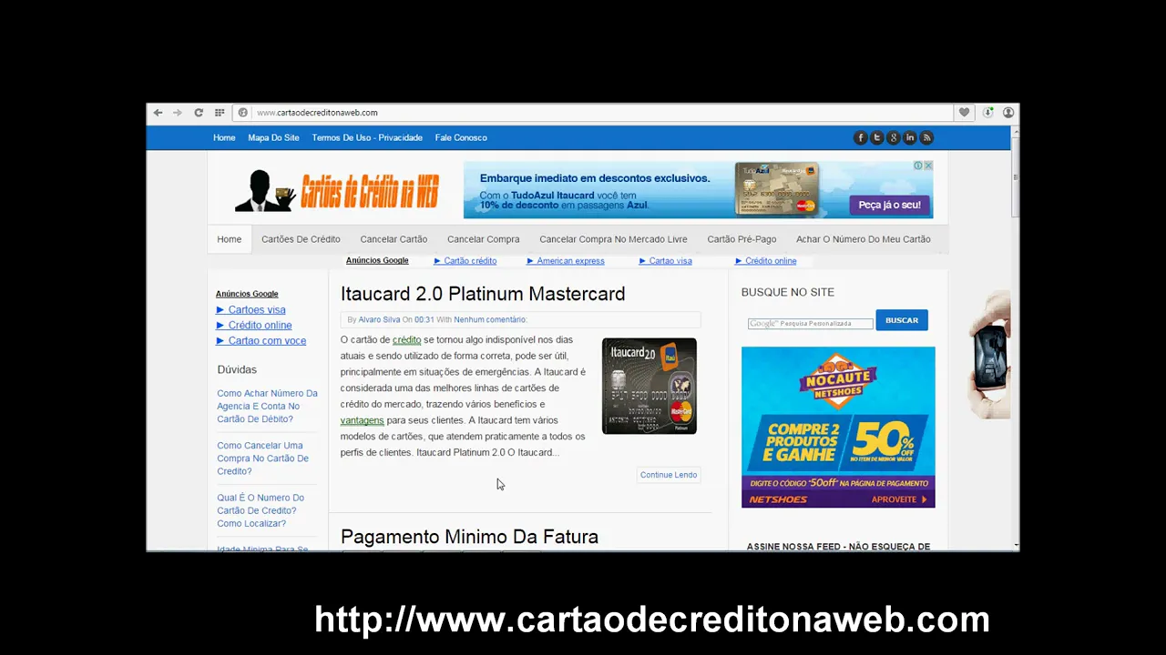CARTÃO DE CRÉDITO: LIMITE A VISTA E PARCELADO
