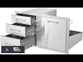 VEVOR Stainless Steel Cabinet Outdoor Kitchen Door Drawer Combo 29 5 W x