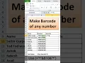 Learn How to Generate Barcode with Excel - Tips Tricks from todfodeducation