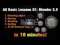 01 Basic Lesson Moving rotating scaling BLENDER 2 8