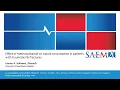 Effect of methocarbamol on opioid consumption in patients with traumatic rib fractures