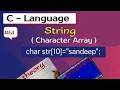 String in c character array in c language