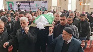 تغطية صحفية  تشييع جثمان والد محمد الض ي   ف في مخيم خانيونس جنوب قطاع غزة  دندنها